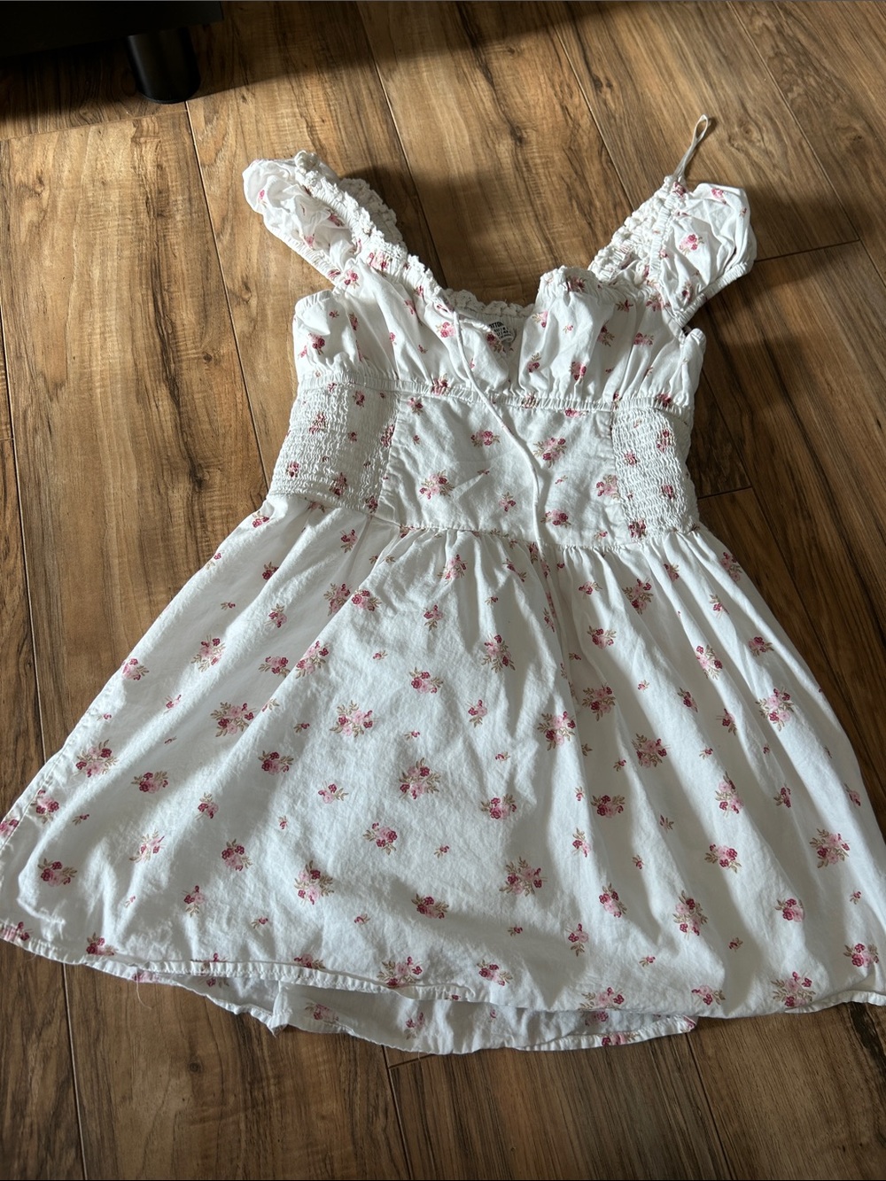 Cotton On White Sundress with Pink Floral Print